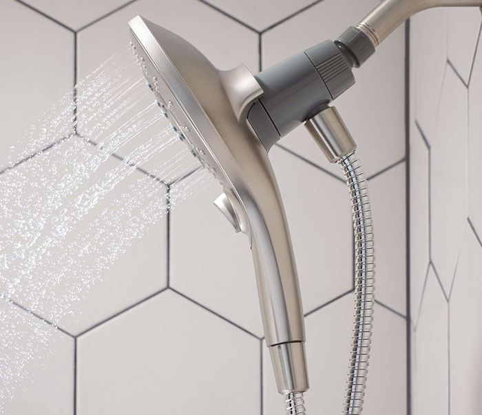 The handheld shower head.