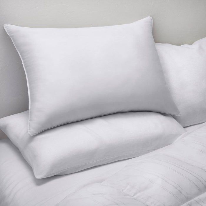 pillows arranged on a bed