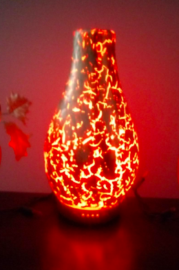 Another reviewer's lava-like diffuser in action.