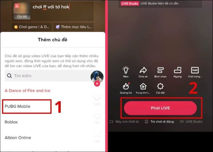 Hướng dẫn livestream game trên TikTok