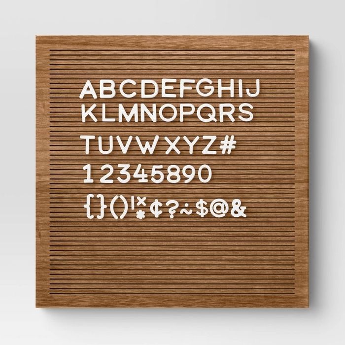 The stylish wooden letter board