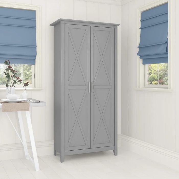 A grey pantry, perfect for any modern kitchen.