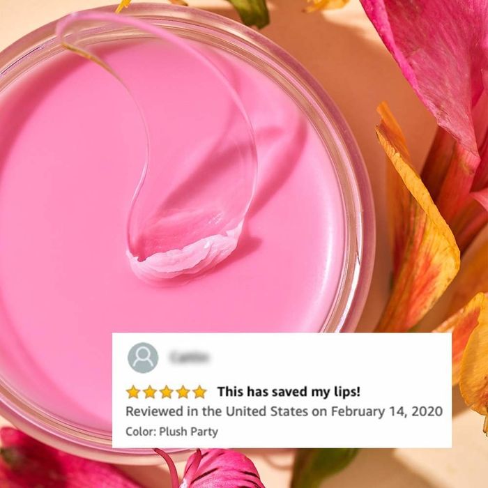 the pink lip balm with a review that says 