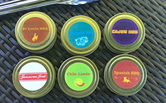 the six gleaming gold tins