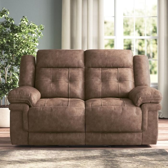 Reclining loveseat in cocoa