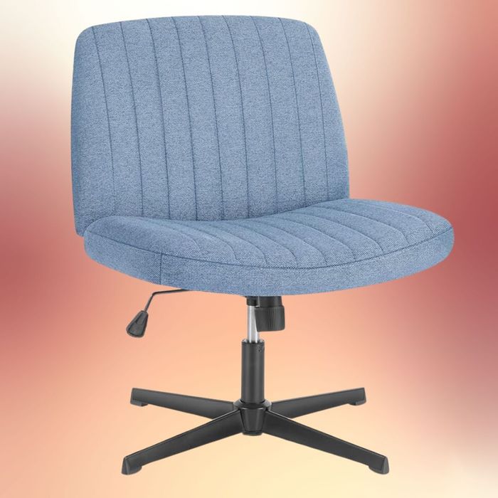 The chair in a vibrant blue color