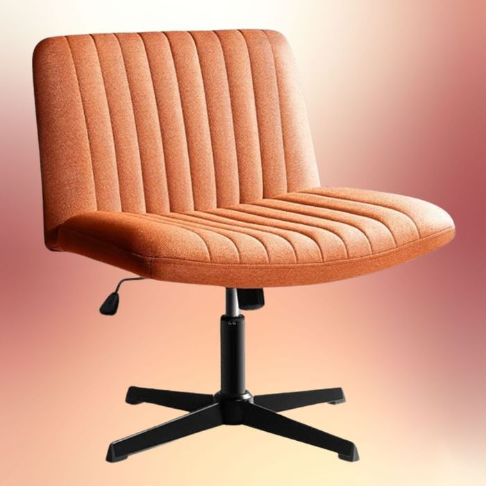 The swivel chair in brown
