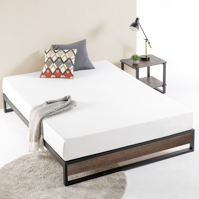 Lifestyle photo of a low-profile bed frame