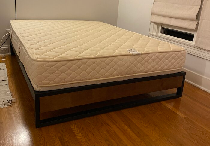 Reviewer photo of a low-profile bed frame
