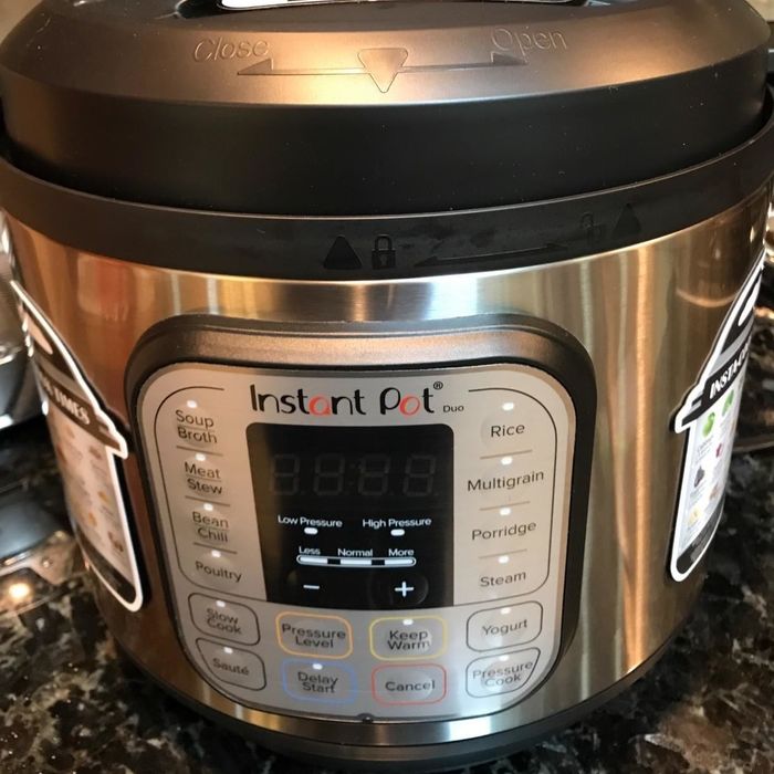 photo from the reviewer showing the Instant Pot placed on their kitchen counter