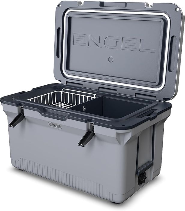 The cooler in haze gray