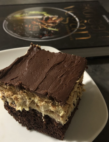 reviewer's image of a slice of cake