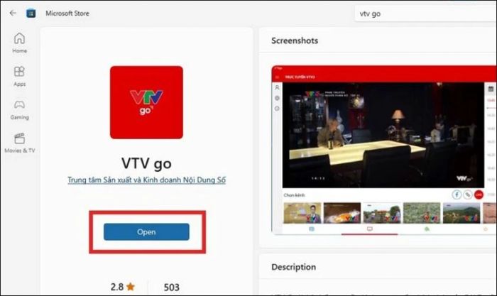 Download ứng dụng truyền hình VTV trên máy tính