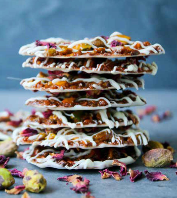 stack of pistachio cookies