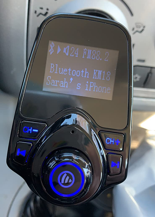 Reviewer's adapter plugged into their car