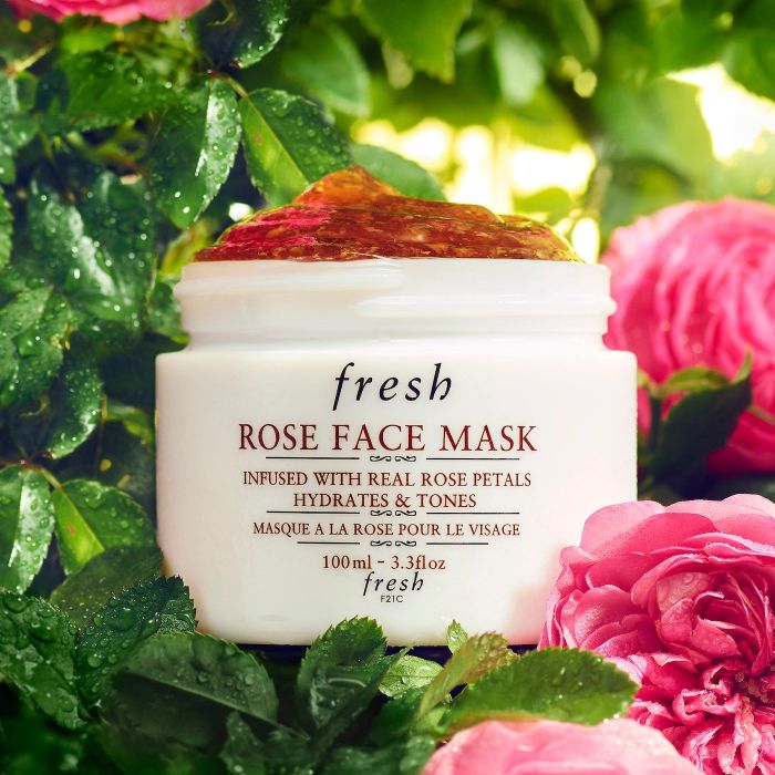 the face mask stored in a white jar