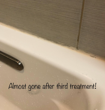 after three treatments, the mold is nearly gone