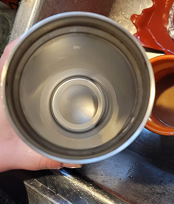 The same reviewer now showing the same thermos, now spotless and stain-free