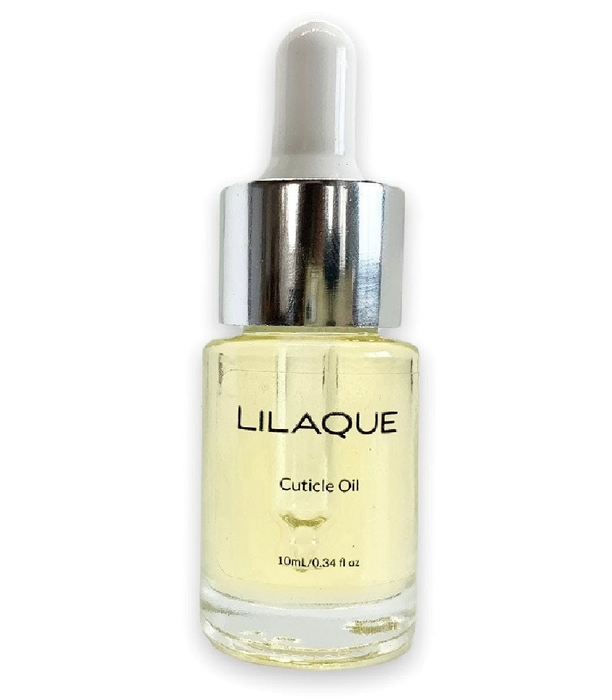 A close-up of the bottle of cuticle oil