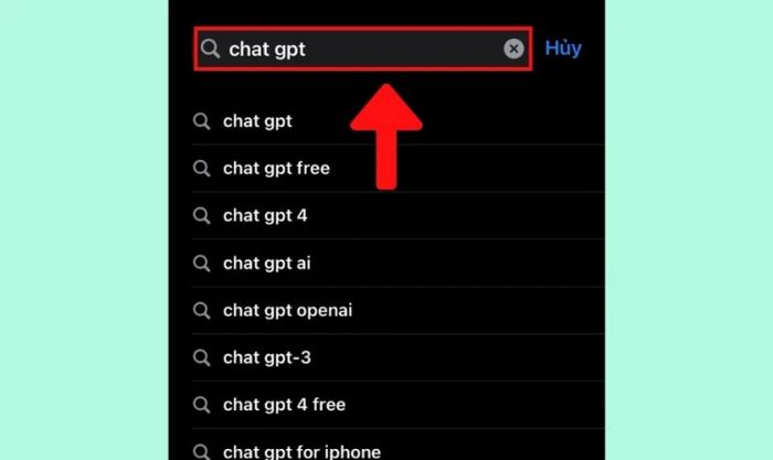 Tìm kiếm ứng dụng Chat GPT
