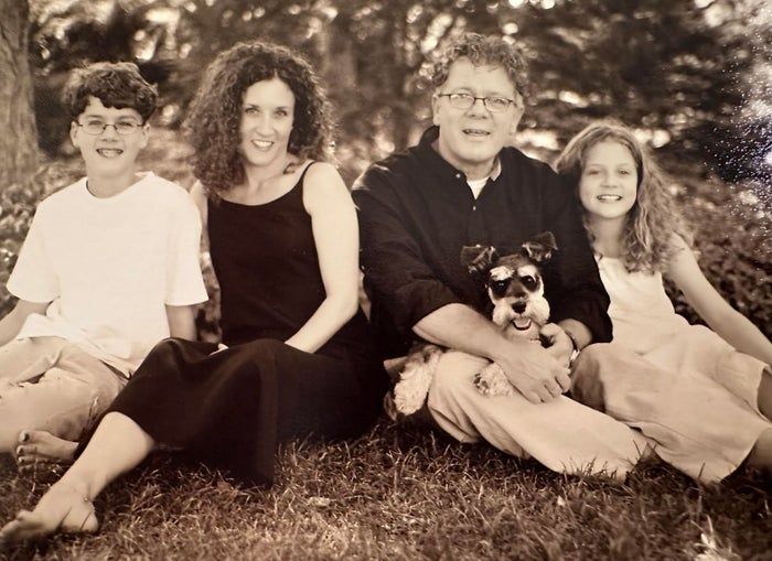 The author with her family in 2007.