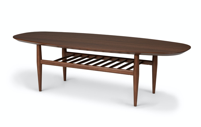 A product shot of the coffee table showcasing its elegant design.
