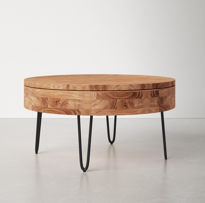 The round table with a sleek design.