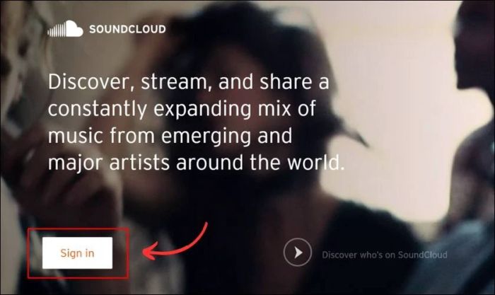 Hướng dẫn đăng nhập vào SoundCloud trên máy tính (laptop, PC)