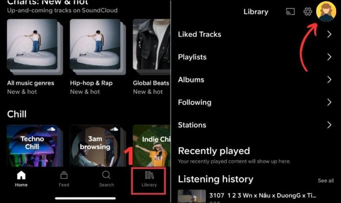 Hướng dẫn kiểm tra tài khoản SoundCloud sau khi đăng nhập thành công