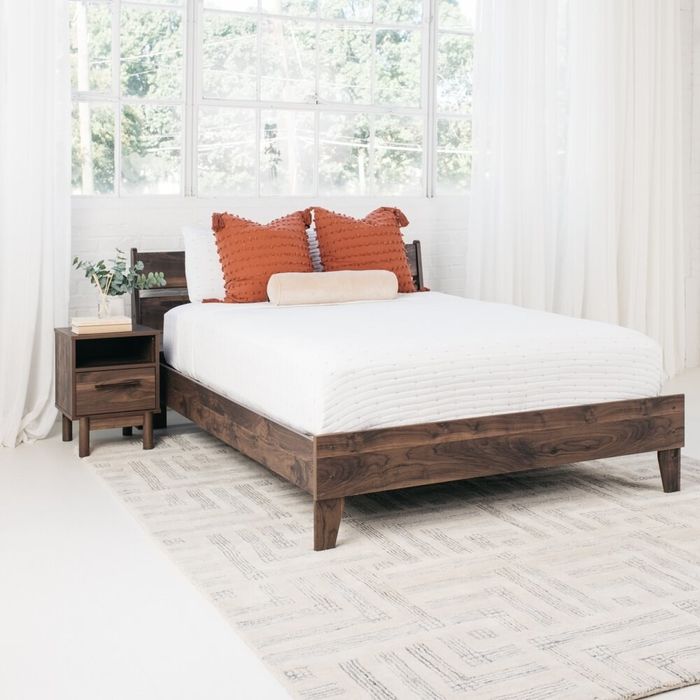 The low-platform wood bed frame