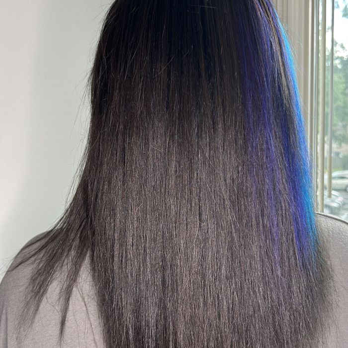 My hair after using the silk serum with the straightener