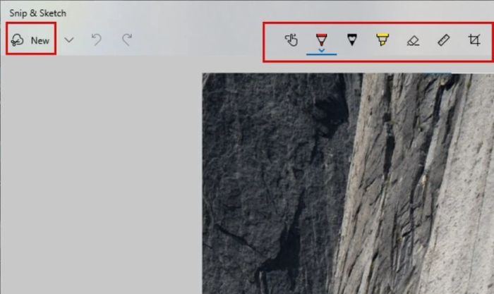 chụp màn hình Win 11 bằng Snip & Sketch