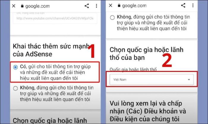 cài đặt tài khoản
