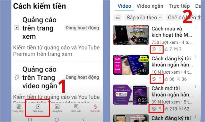 Hướng dẫn bật kiếm tiền từ YouTube trên điện thoại