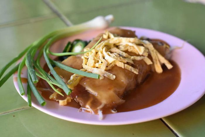 ขนมจีนซาวน้ำและเปาะเปี๊ยะสดที่ร้านสุ @นวมินทร์ 73 อร่อยไม่เปลี่ยนแปลง