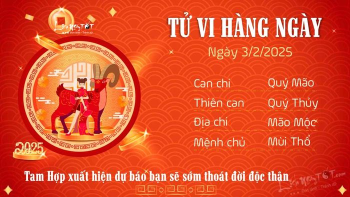 Tu vi hang ngay 3/2/2025 cua 12 con giap - Mui