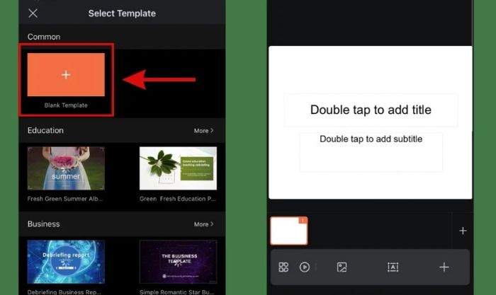 cách tạo slide powerpoint trên điện thoại bằng WPS Office