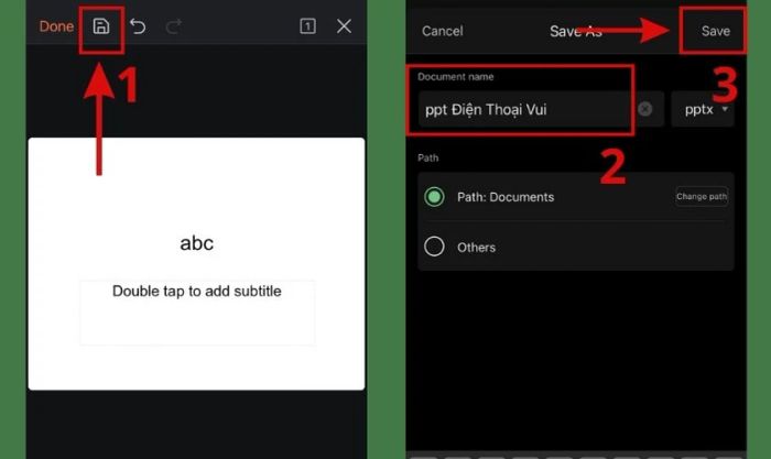 cách lưu file trên WPS Office