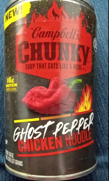 Campbell's Chunky Ghost Pepper Chicken Noodle Soup can.