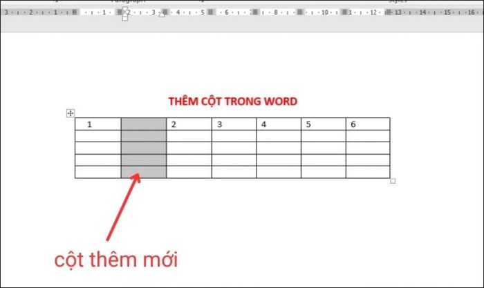 Adding columns in Word