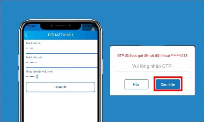 cập nhật mật khẩu mới