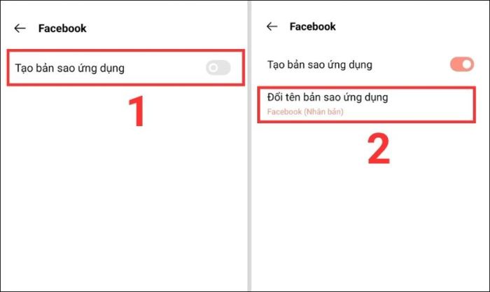 Đổi tên ứng dụng đã nhân bản trên Oppo