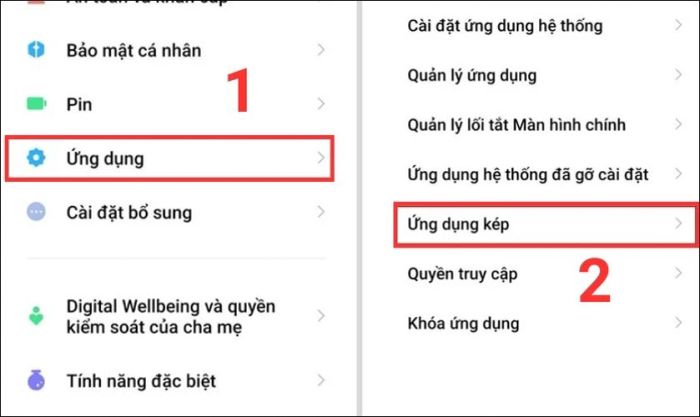 Hướng dẫn tạo ứng dụng kép trên Xiaomi