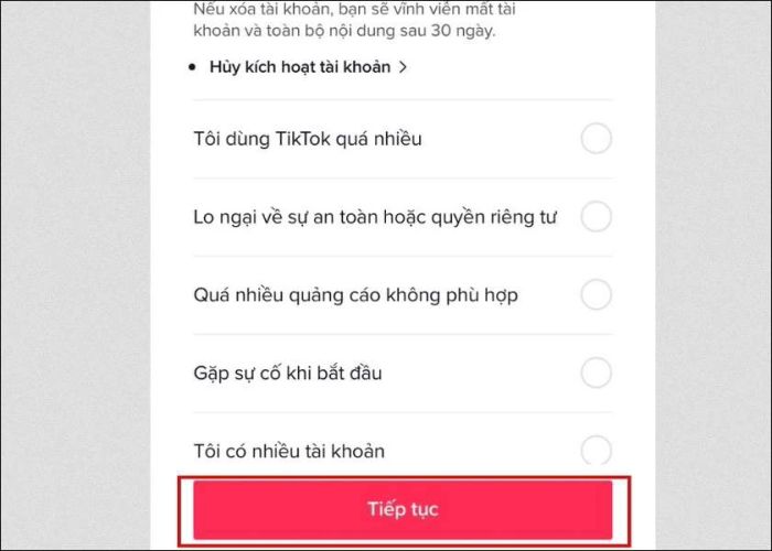 Hướng dẫn cách xóa tài khoản TikTok cá nhân