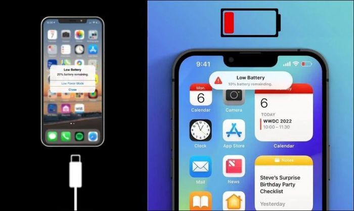 iPhone bị tuột pin