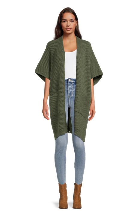 Model showcasing the sea turtle green cape.