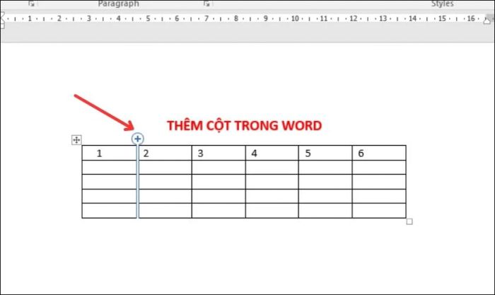 Thêm cột trong Word (add column)