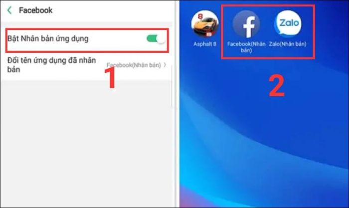 hướng dẫn nhân đôi ứng dụng trên Realme