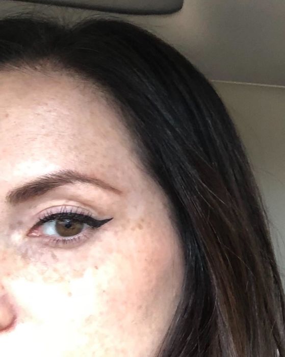 Reviewer showing off their perfectly executed cat-eye look.