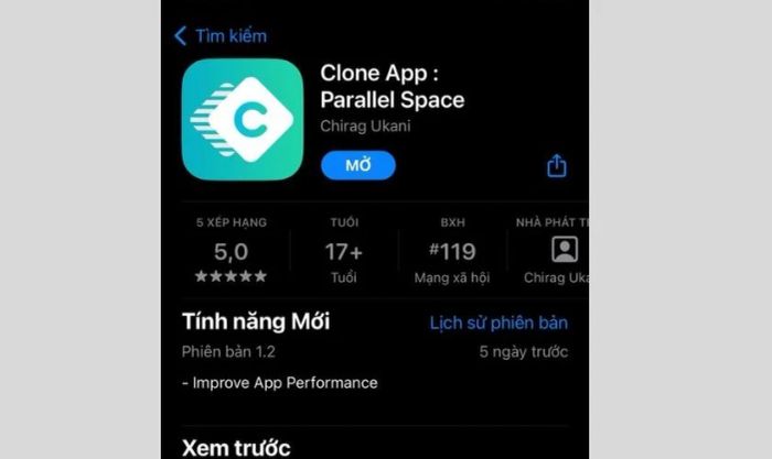 ứng dụng tạo bản sao của ứng dụng